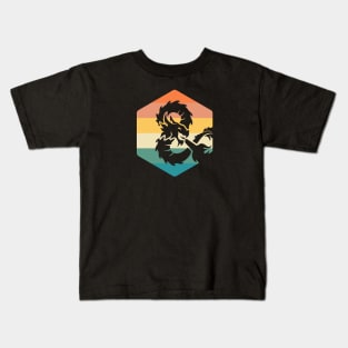 D20 Dragon Retro Kids T-Shirt